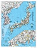 Map of Japan And Korea Maps Art Poster Print, 24x31