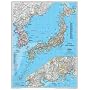 Map of Japan And Korea Maps Art Poster Print, 24x31
