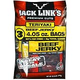 Jack Link's Beef Jerky, Teriyaki, 4.05-Ounce Bags (Pack of 3)