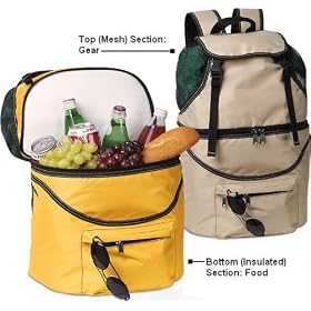 Insulated Waterproof Picnic Backpack - Separate Sections for Food & Gear