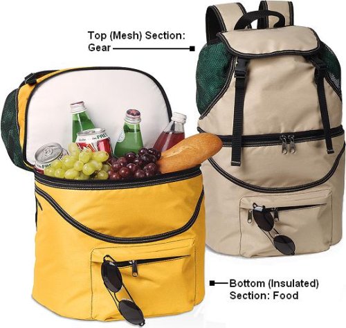 Insulated Waterproof Picnic Backpack - Separate Sections for Food & Gear