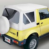 Rugged Ridge 53701.52 Soft Top Replacement With Clear Windows WHITE DENIM For Suzuki Samurai