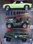 Matchbox Detailed Diecast Black Wheel Jungle Crawler, Jeep Willys, Porsche 914 - 1:64 Scale Collector