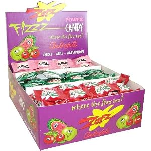 Zotz Fizz Sour Candy - Cherry,Watermelon, Apple by Candy Crate