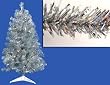 3' Pre-Lit Silver Artificial Sparkling Christmas Tree - Clear Lights