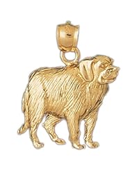Dazzlers Solid 14k Gold King Charles Cavalier Dog Charm Pendant Available in three colors from jewelsberry (weights: 3.9 grams only)