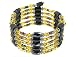 Magnetic Wrap Necklace/Bracelet - Yellow Cloisonne Beads