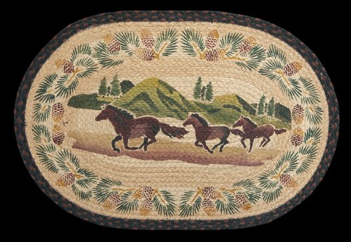 Earth Rug Braided Oval Rug Mountain Horse