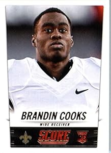 2014 Score Football Card #342 Brandin Cooks - New Orleans Saints NFL Rookie Card