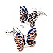 Utoy Covink Blue Butterfly Cufflinks Lover's Business Casual French Cuff Shirt Sleeve in Enamel with Gift Box