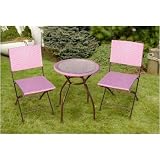 Bliss Hammocks Wicker Bistro Set - Pink