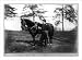 Historic Print (L): [O.H. Hart, full-length portrait, standing, left profile, in uniform, alongside horse]