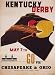 KENTUCKY DERBY GO VIA CHESAPEAKE & OHIO HORSE RACE VINTAGE POSTER REPRO