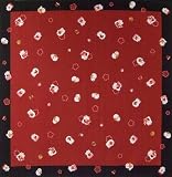 Fabric - Maneki Neko (Lucky Cats) - Red