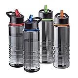 #1 Unibos Flip Straw Tritan Drinks Sport Hydration Water Bottle 700ml Cycling Hiking BPA Free