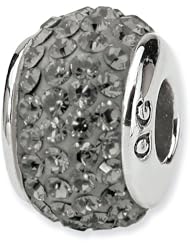 Sterling Silver Reflections Silver/Grey Full Swarovski Elements Bead