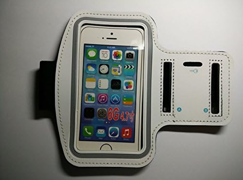 YLTEK Cycling Running Jogging Sports Gym Armband Case Cover For Samsung Galaxy S5 S4 S3 Note2 Note3 IPhone 4 IPone 5 IPohone 6 6Plus (White)