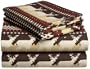 Pike Street 135-Gram Printed Flannel Queen Sheet Set, Winter Lodge