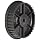 Timing Belt Pulley, 0.200" Pitch, 60 Grooves, 0.375" Bore Diameter, 3.800" Outside Diameter, Glass Filled Nylon, Single Flange