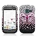 For Samsung Galaxy Centura S738C (Straight Talk) 3D Full Diamond Protector Case, Bow Tie, Pink