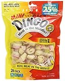 Dingo Brand Dog Rawhide Chews, Mini, White, 26 Count per Pack