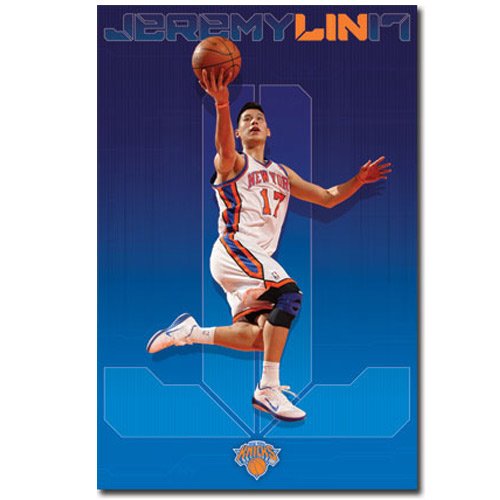 (22x34) Official Jeremy Lin New York Knicks Sports Poster Print