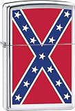 Zippo Confederate Flag - High Polish Chrome