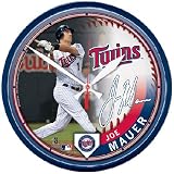Minnesota Twins Joe Mauer Wall Clock