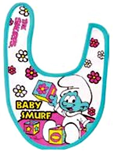スモールプラネット ベビービブ SMURFS ブロック 37×23 コットン SMBB02
