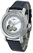 Tremont Trivue BL - 3 Hand Parital Skeleton Automatic Watch with Blue Dial & Genuine Blue Leather Strap. Model: 843332000504