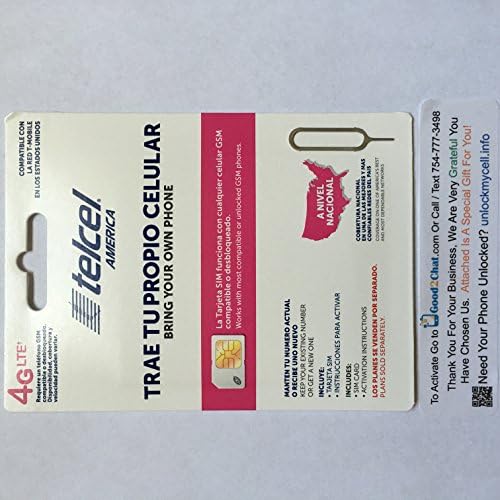 Telcel Sim card Standar &amp; Micro Preloaded