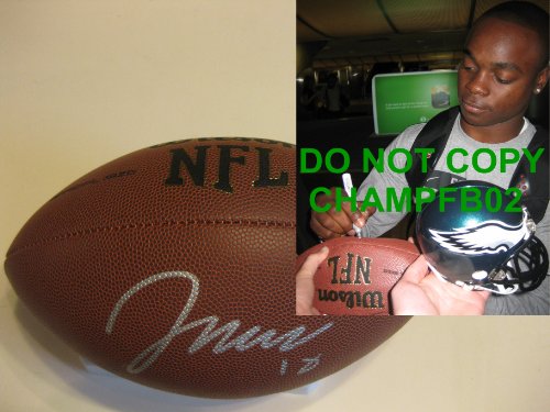 JEREMY MACLIN,PHILADELPHIA EAGLES,MISSORI,SIGNED NFL FOOTBALL WITH PROOF + COA