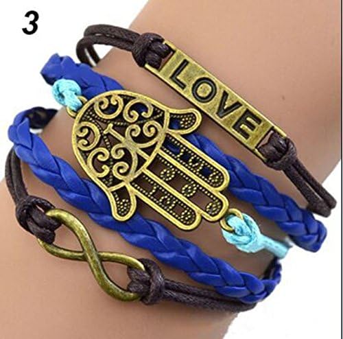 Vintage Weave Infinity Leather Multilayer Handmade Braided Bracelet (W3)