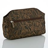 Classic Transfer Bag - Brown and Black Satin