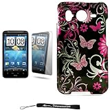 Black Glossy with Magenta Butterflies and Garden Design Cover / 2 Piece Sna ....