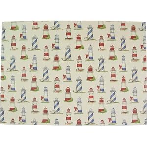 Lighthouses Light Houses Vintage Reproduction Poster Decoupage or Gift Wrap Paper 20 by 28"