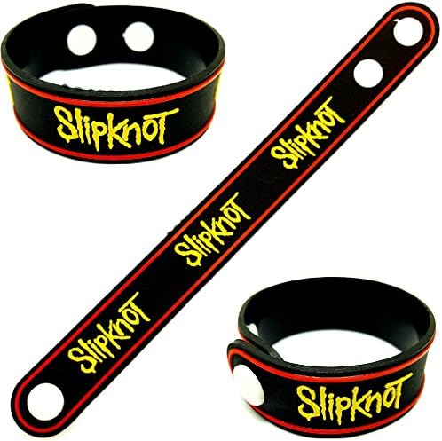 1 Pcs. Slipknot Hard Core Heavy Metal Punk Rock Music Band Logo Symbol Sign Rubber Silicone Bracelet Wristband by BEST EXPO