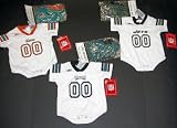 REEBOK Baby Onesie Football Jersey/Hat/Booties Set - Officially Licensed NFL Product - Giants, Jets, Ravens, Browns, Falcons, Rams, Packers, Panthers, Steelers, Buccaneers, 49ers, Cardinals, Texans, Dolphins, Eagles, Raiders, Lions, Titans, 3-6 Months, Steelers