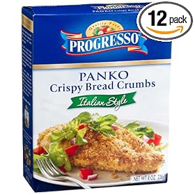 Progresso Italian Panko Style Breadcrumbs, 8-Ounce Canister (Pack of 12) by Progresso