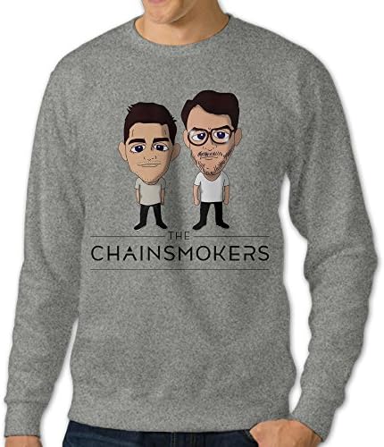 VINCEIE Men's DJ Duo Consisting Classic Hoodie Ash M