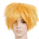 Orange Spiky Short Length Anime Cosplay Wig Costume