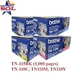 OEM (High Yield Black 5,000 pages + Standard C, M, Y) Brother TN115BK , TN110C, TN110M, TN110Y (TN-115BK , TN-110C, TN-110M, TN-110Y) Toner Cartridge Combo for HL-4070CDW, HL-4040CN , MFC-9440CN , MFC-9840CDW