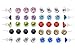 BodyJ4You Earrings Lot Studs, Crystal 40 Pieces Earring Set Stud on Nylon Posts