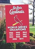 MLB St. Louis Cardinals- 10 time champs Applique Banner Flag