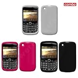 BlackBerry Gemini 8520/Curve 8530 Trans. Clear Silicon Skin Case+ Trans. Ho ....