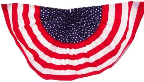American Flag Stars &amp; Stripes Bunting with Grommets 18" X 36"