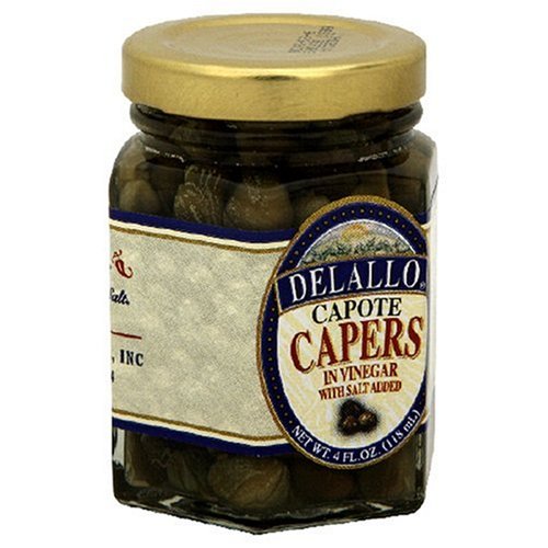 DeLallo Capote Capers, 4-Ounce Glass Jar (Pack of 6)