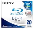 �\�j�[ �u���[���C�f�B�X�N �f�[�^�p BD-R �ǋL�^ �Ж�1�w 4�{�� 25GB 20�� �z���C�g���C�h�v�����g�G���A�̗p 20BNR1DBPS4