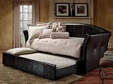 Hillsdale Brookland Day Bed with Trundle in Dark Brown Leather