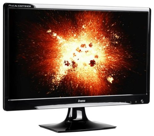 IIYAMA ProLite E2273HDS-B1 21.5 Full HD LED Monitor + HDMI male-HMDI male Cable - 2m (MC380-2M) + CG-281HQ HDMi female / DVI-D male Connector - gold-plated plugs